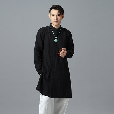 Camisa Étnica Retro de Ramio para Hombre, Estilo Casual Relajado - Image 7