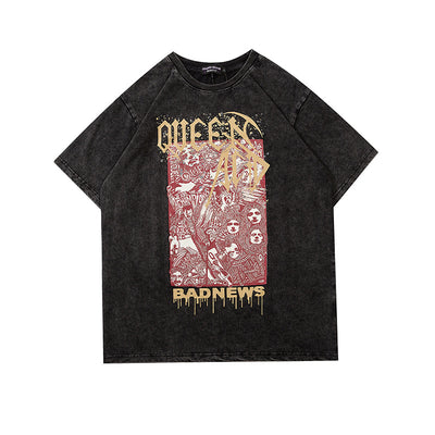 Camiseta Hombre Rock Queen Vintage Lavado Artesanal Oversize - Image 12