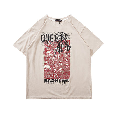 Camiseta Hombre Rock Queen Vintage Lavado Artesanal Oversize - Image 10