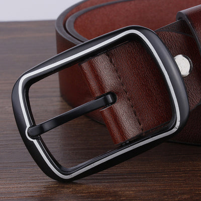 Cinturón Retro Negro Versátil para Hombre - Image 6