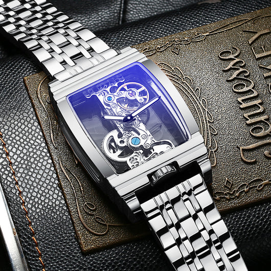 Reloj Mecánico para Hombre con Esfera Transparente y Resistencia al Agua - Image 11