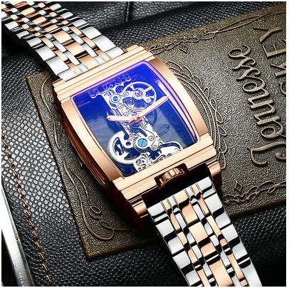 Reloj Mecánico para Hombre con Esfera Transparente y Resistencia al Agua - Image 3