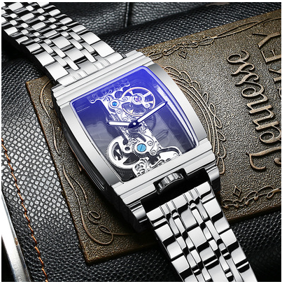 Reloj Mecánico para Hombre con Esfera Transparente y Resistencia al Agua - Image 4
