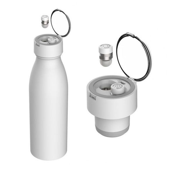 Vaso Térmico Inteligente con Auriculares Bluetooth - Acero Inoxidable 600ml