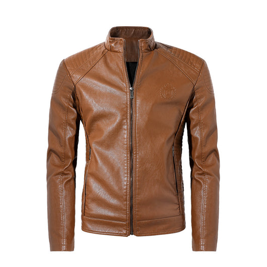 Chaqueta de Cuero Premium con Cuello Alto - Estilo Casual Elegante - Image 11