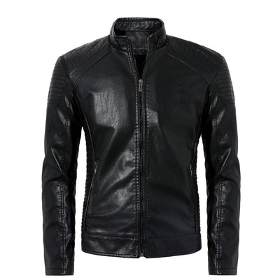 Chaqueta de Cuero Premium con Cuello Alto - Estilo Casual Elegante - Image 8