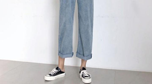 Pantalones Jeans de Tiro Alto con Tirantes para Mujer - Corte Recto Otoño - Image 5