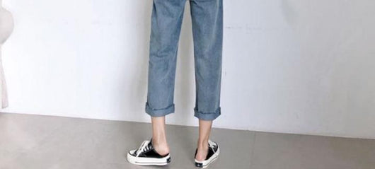 Pantalones Jeans de Tiro Alto con Tirantes para Mujer - Corte Recto Otoño - Image 6