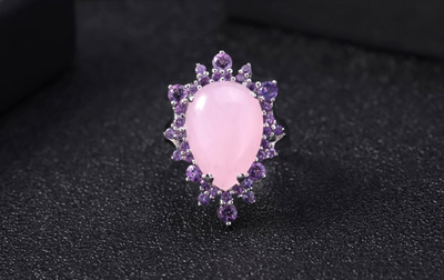 Anillo de Diseñador con Gemas Naturales Incrustadas - Joya Artesanal Europea Exclusiva - Image 4