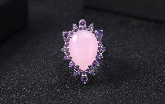 Anillo de Diseñador con Gemas Naturales Incrustadas - Joya Artesanal Europea Exclusiva - Image 4