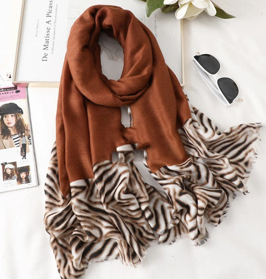 Bufanda de Algodón Estampado Leopardo para Hombre y Mujer - Image 26