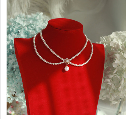 Collar de Perlas Vintage Francés Doble Capa - Gargantilla Artesanal de Perlas Naturales - Image 8