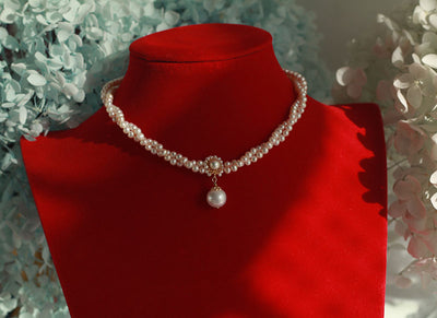 Collar de Perlas Vintage Francés Doble Capa - Gargantilla Artesanal de Perlas Naturales - Image 10