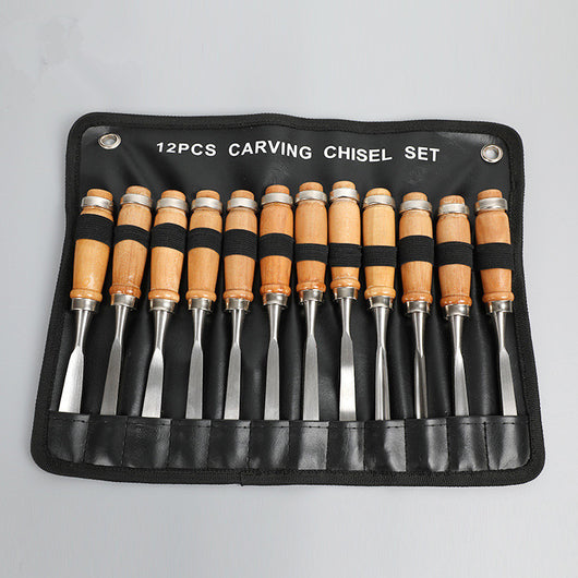 Juego de 12 Cinceles para Tallado en Madera - Herramientas Profesionales de Carpintería - Image 4