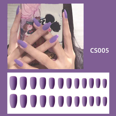 Uñas Postizas Ballet Efecto Esmerilado - Diseño Otoño Invierno Impermeable - Image 7