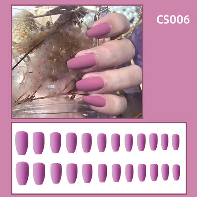 Uñas Postizas Ballet Efecto Esmerilado - Diseño Otoño Invierno Impermeable - Image 2
