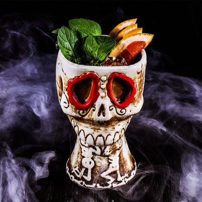 Taza Calavera Pirata Cerámica Estilo Tiki Hawaii para Cócteles - Image 26