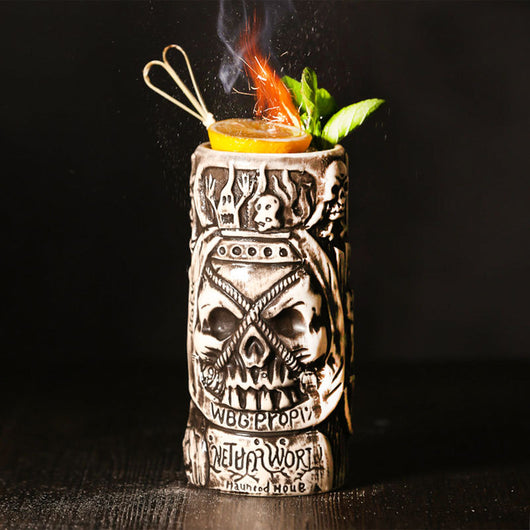 Taza Calavera Pirata Cerámica Estilo Tiki Hawaii para Cócteles - Image 30