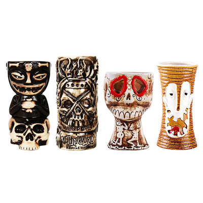 Taza Calavera Pirata Cerámica Estilo Tiki Hawaii para Cócteles - Image 8