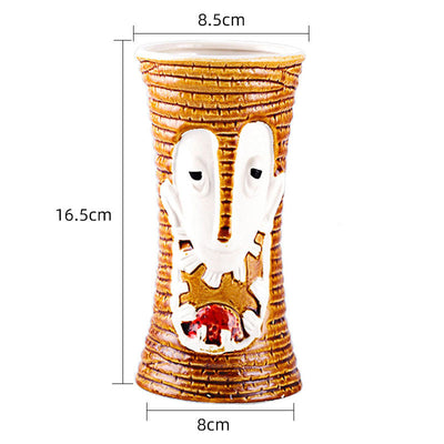 Taza Calavera Pirata Cerámica Estilo Tiki Hawaii para Cócteles - Image 9