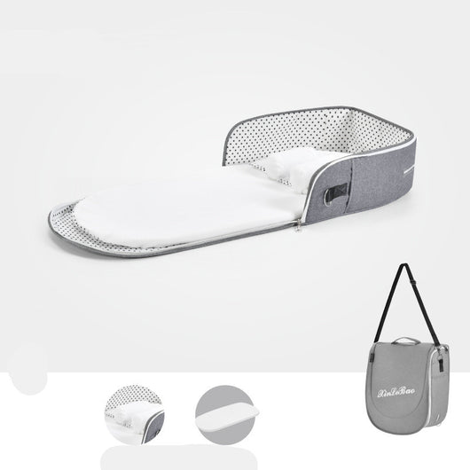 Cuna Portátil Multifuncional con Protección Solar y Red Antimosquitos para Bebés - Image 4