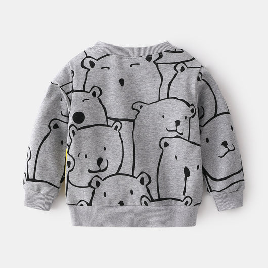 Playera Infantil Osito Contraste de Colores Manga Larga - Image 7