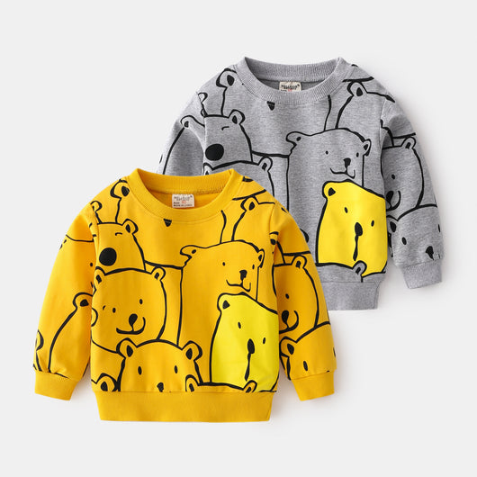 Playera Infantil Osito Contraste de Colores Manga Larga - Image 2