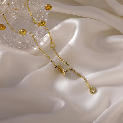 Cadena de Lujo Coreana Ópalo Cintura Fina Brisa Fría Escote - Image 13