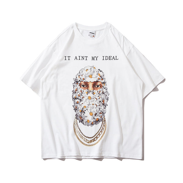 Camiseta Estampada Manga Corta Unisex Holgada