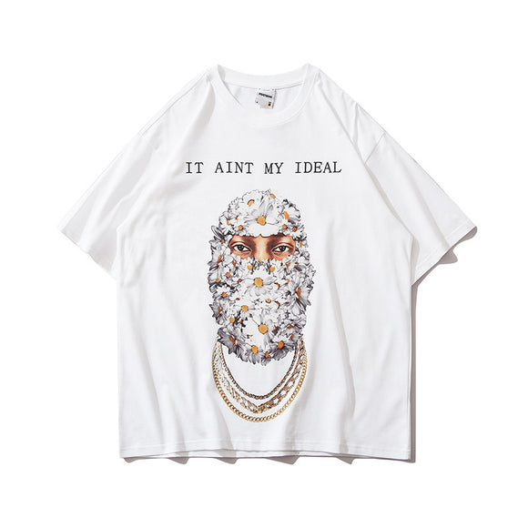 Camiseta Estampada Manga Corta Unisex Holgada