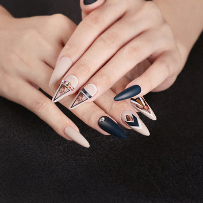 Uñas Postizas Mate Khaki con Efecto Degradado - Image 2