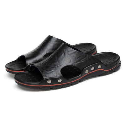 Pantuflas de Cuero Grandes Elegantes Antideslizantes Resistentes - Image 3