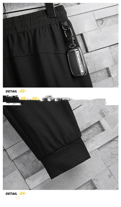 Pantalones Deportivos Holgados de Nueve Puntos para Hombre - Image 8