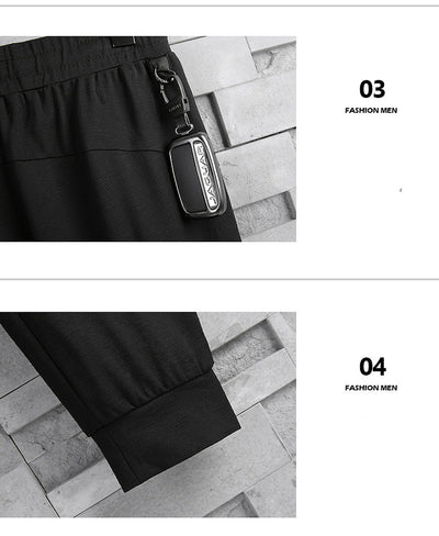 Pantalones Deportivos Holgados de Nueve Puntos para Hombre - Image 2
