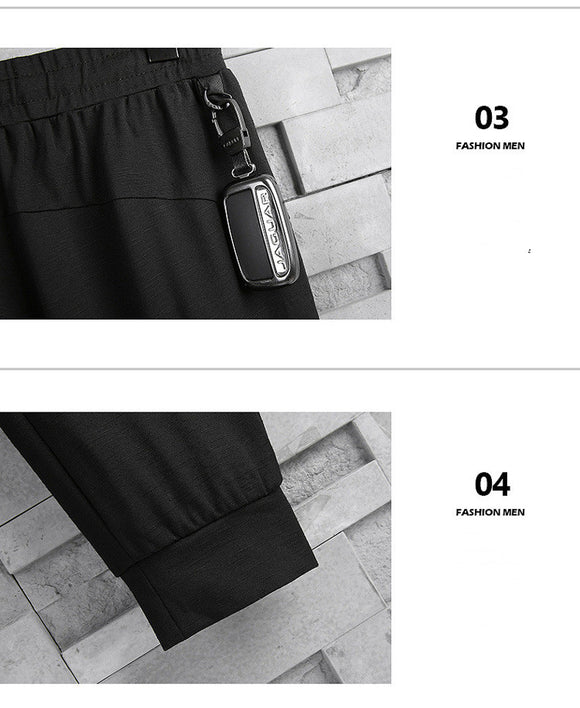 Pantalones Deportivos Holgados de Nueve Puntos para Hombre