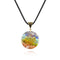 Collar Péndulo Orgone Chakras con Piedra Natural Irregular - Energía Curativa