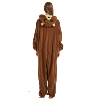 Pijama Enterizo de Felpa Polar Oso Pardo - Disfraz Cómodo para Toda la Familia - Image 14
