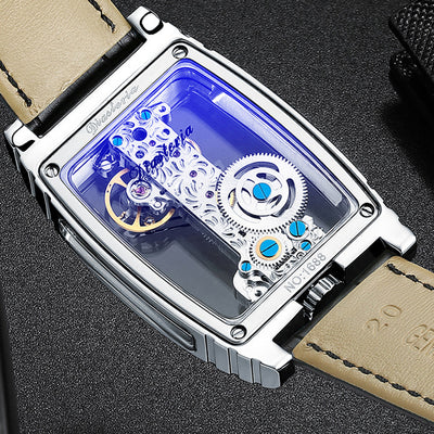 Reloj Mecánico para Hombre con Esfera Transparente y Resistencia al Agua - Image 5