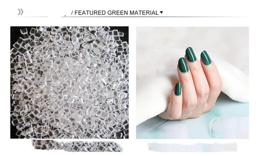 Perlas de Uñas Transparentes con Micro Diamantes - Diseño Ballet Naranja (24 piezas) - Image 11