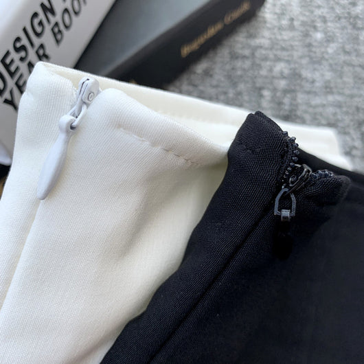 Pantalón Ancho Cintura Alta Negro Estilo Otoño - Corte A-Line Elegante - Image 3