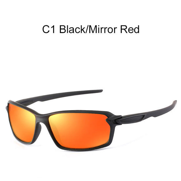 Óculos de Sol Esportivos Polarizados Masculinos com Lentes Espelhadas