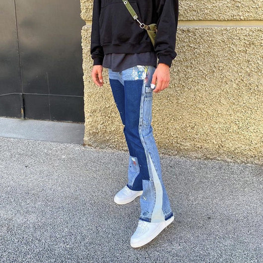 Pantalones Acampanados Oversized Unisex con Efecto Desgastado - Image 6