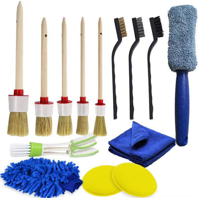 Kit de 14 Cepillos y Esponjas para Limpieza de Llantas - Image 6