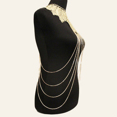 Collar Cadena Corporal de Encaje Floral Elegante - Accesorio de Moda Versátil - Image 12