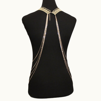 Collar Cadena Corporal de Encaje Floral Elegante - Accesorio de Moda Versátil - Image 5