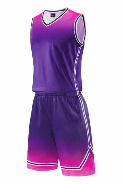 Uniforme de Baloncesto Degradado Absorbente de Sudor para Niños y Adultos - Image 12
