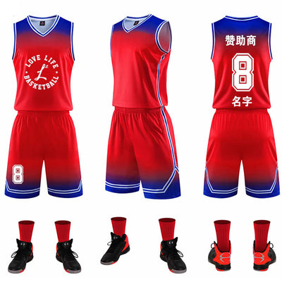 Uniforme de Baloncesto Degradado Absorbente de Sudor para Niños y Adultos - Image 15