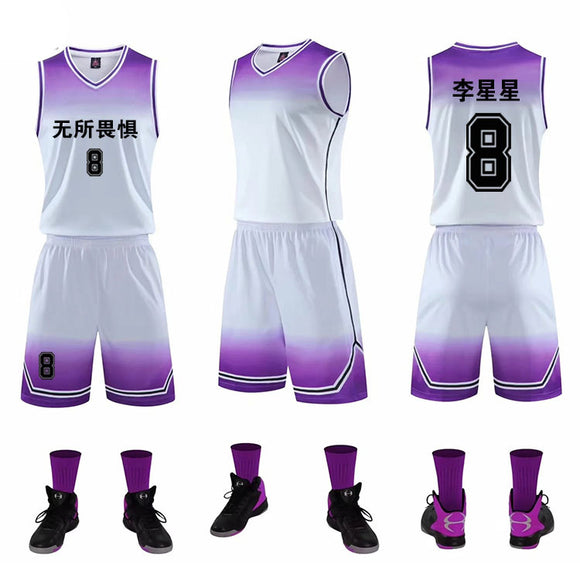 Uniforme de Baloncesto Degradado Absorbente de Sudor para Niños y Adultos