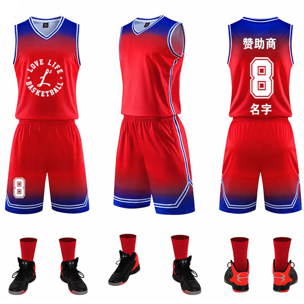 Uniforme de Baloncesto Degradado Absorbente de Sudor para Niños y Adultos