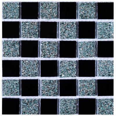 Dark purple and gold checkerboard PVC imitation tile stickers, waterproof and self-adhesive for walls or floors. - Image 3